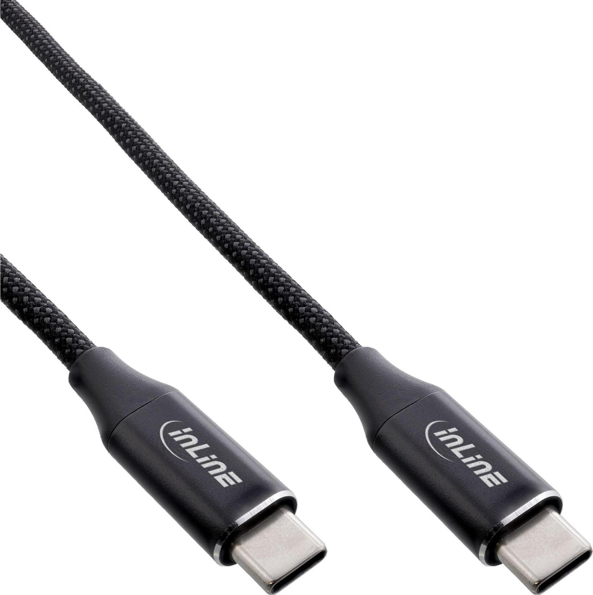 InLine® Magnetic USB-C Kabel, USB-C Stecker/Stecker, 100W, schwarz, 1m (35881) von InLine