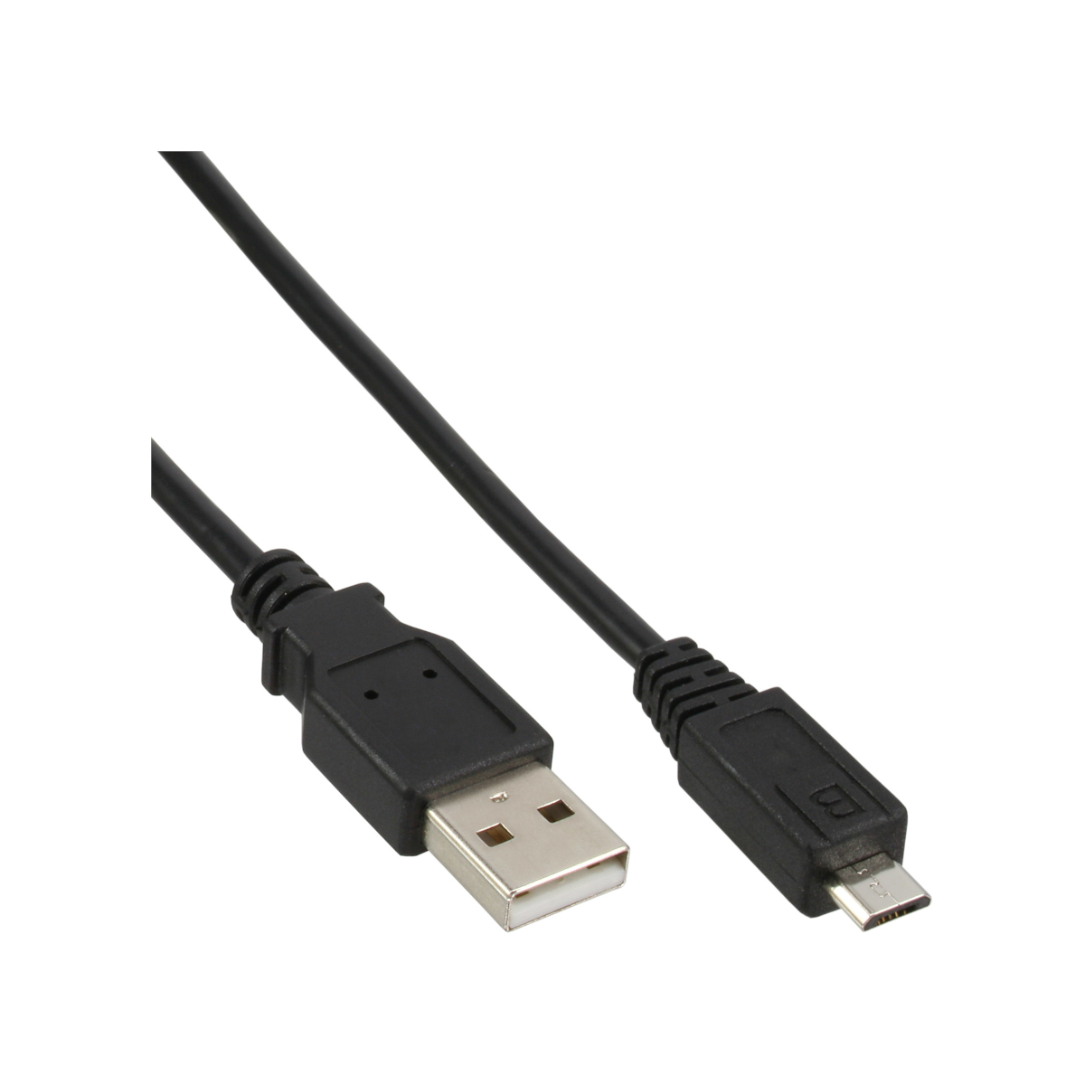 InLine® Micro-USB 2.0 Kabel, USB-A Stecker an Micro-B Stecker schwarz, 0,5m von InLine