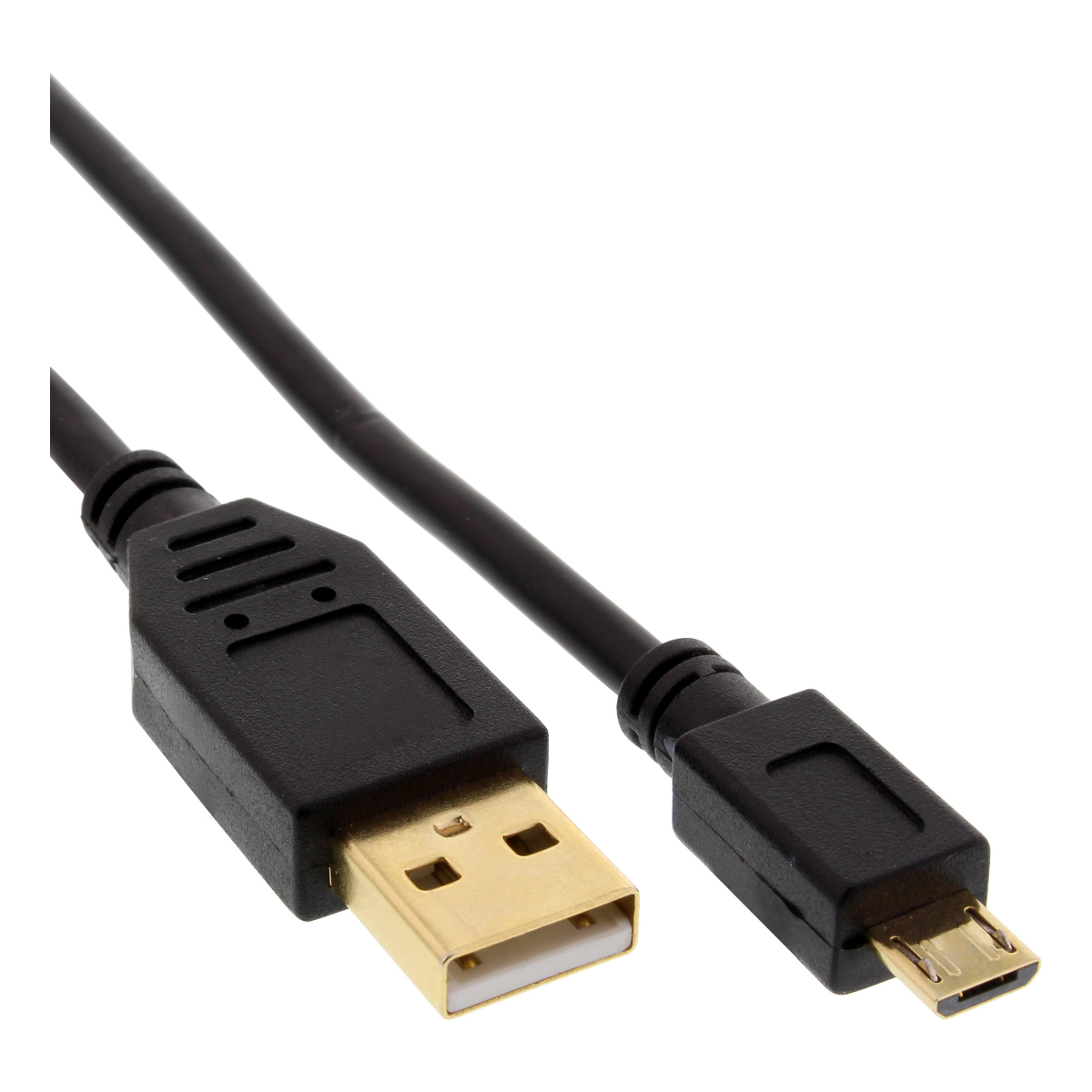 InLine® Micro-USB 2.0 Kabel, USB-A Stecker an Micro-B Stecker vergoldete Kontakte, 2m von InLine