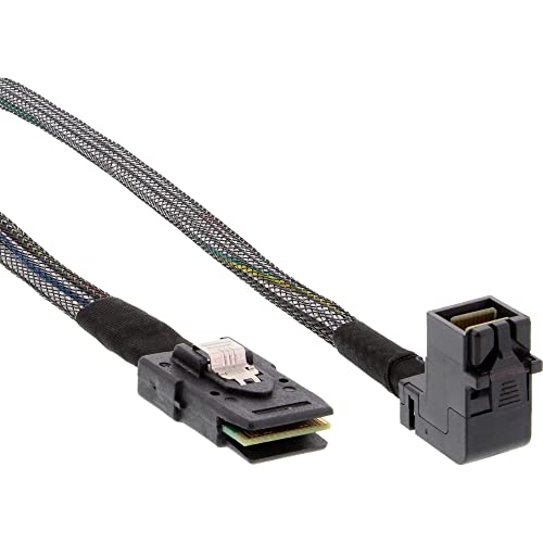 InLine® Mini-SAS HD Kabel, SFF-8643 gewinkelt zu SFF-8087, mit Sideband, 0,5m von InLine
