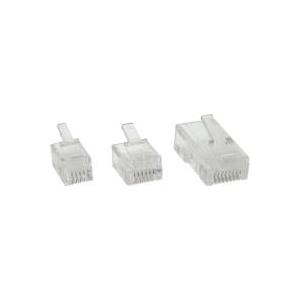 InLine® Modularstecker, 8P8C RJ45 zum Crimpen auf Flachkabel (ISDN), 100er Pack (73098) von InLine