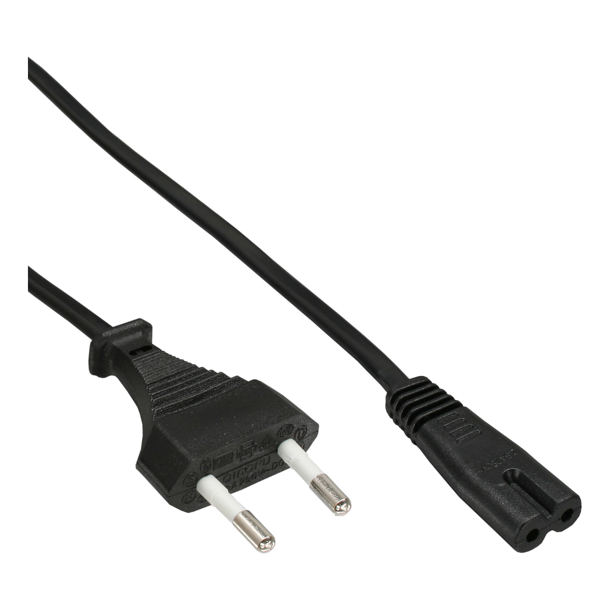 InLine® Netzkabel, Netzstecker auf Euro 8 C7 Stecker, 3m von InLine