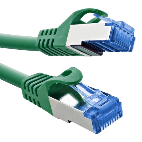InLine® Patchkabel, Cat.6A, S/FTP, TPE (LSZH), CCA, PoE, LAN, Ethernet, Netzwerk Kabel, RJ45 Gigabit, grün, 1m, 72601G von InLine