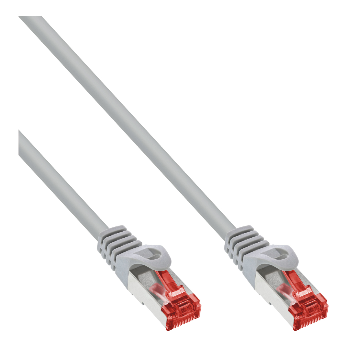 InLine® Patchkabel, S/FTP (PiMf), Cat.6 250MHz, PVC, Kupfer, grau, 3m von InLine