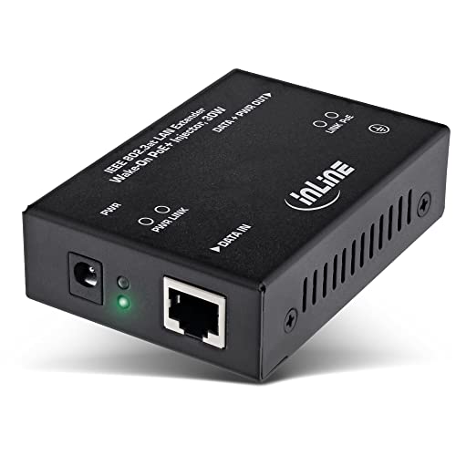 InLine® PoE+ Injektor 1 Port, 1GBit/s, Wake-On Funktion, Wandmontage, Metall, lüfterlos von InLine