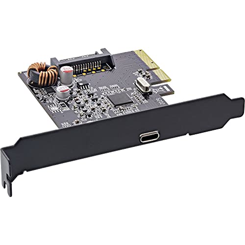 InLine® Schnittstellenkarte, PCIe x4, USB 3.2 Gen.2x2, 1x USB Typ-C, inkl. Low-Profile Slotblech von InLine