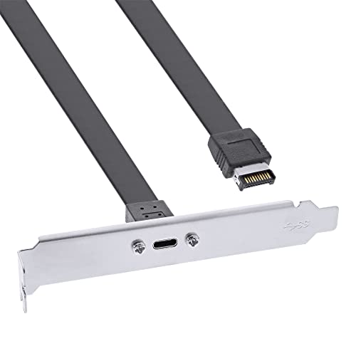 InLine® Slotblende USB Typ-C zu USB 3.1 Frontpanel Key-A intern, 0,3m von InLine