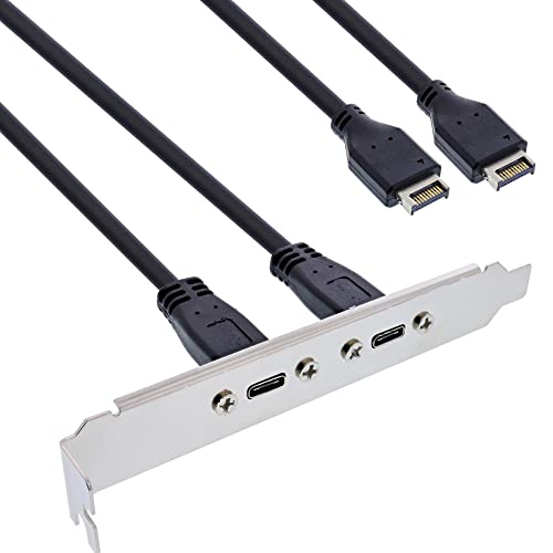 InLine® Slotblende USB Typ-C zu USB 3.1 Frontpanel Key-A intern, 0,5m von InLine