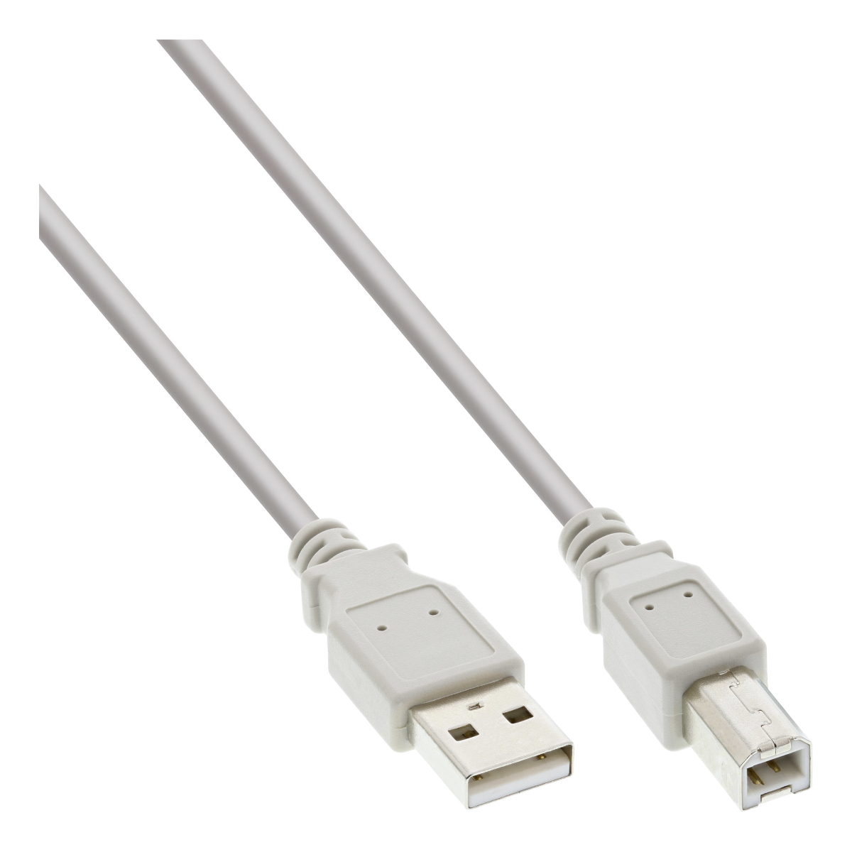 InLine® USB 2.0 Kabel, A an B, beige, 1m von InLine