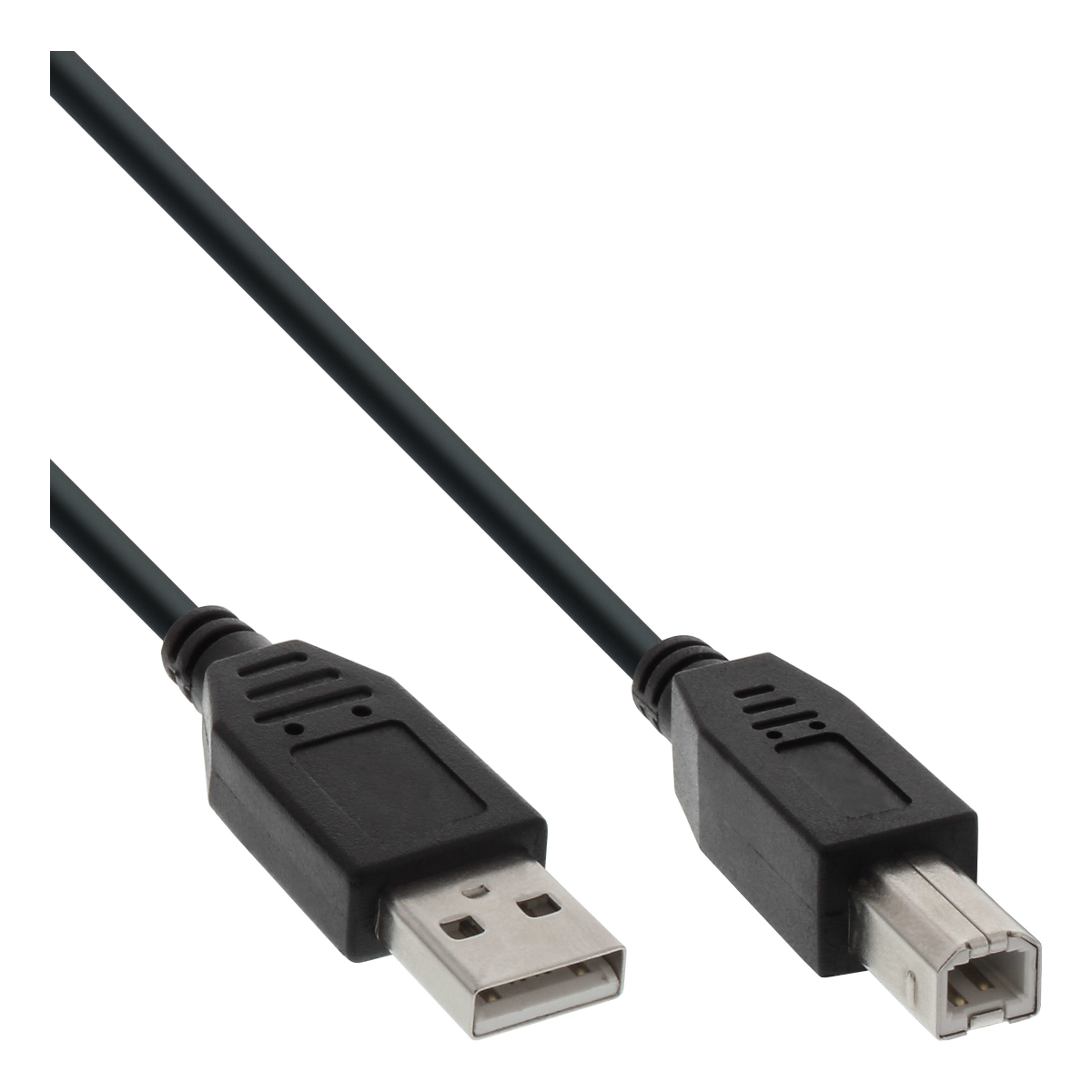 InLine® USB 2.0 Kabel, A an B, schwarz, 0,3m von InLine