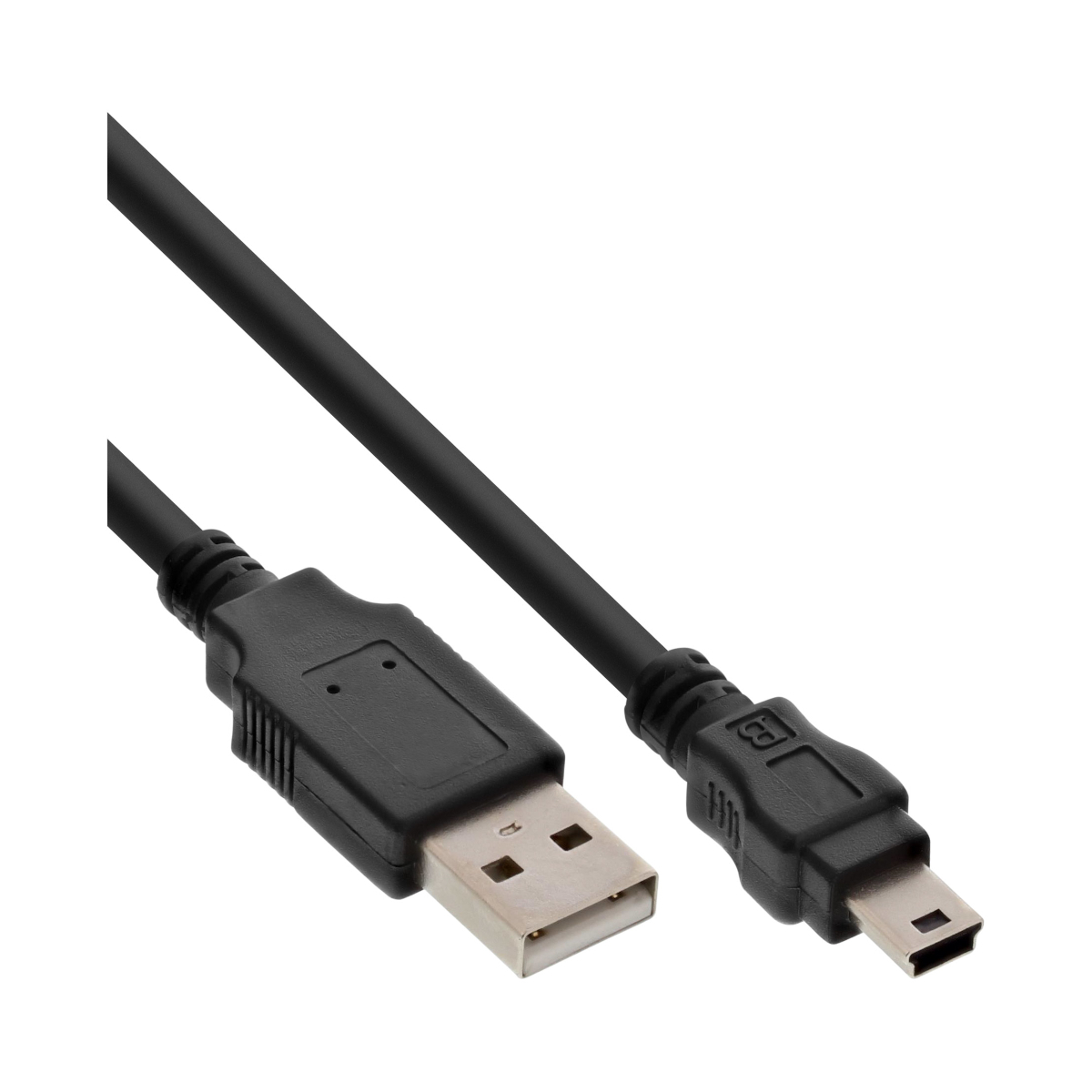 InLine® USB 2.0 Mini-Kabel, USB A Stecker an Mini-B Stecker (5pol.), schwarz, 5m von InLine