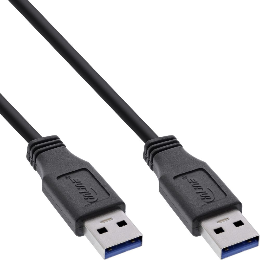 InLine® USB 3.0 Kabel, A an A, schwarz, 5m von InLine