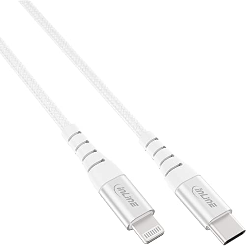 InLine® USB-C Lightning Kabel, für iPad, iPhone, iPod, silber/Alu, 1m MFi-zertifiziert von InLine