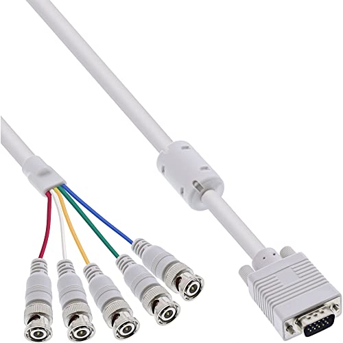 InLine® VGA BNC Kabel, 5x BNC Stecker an 15pol HD Stecker, 3m von InLine