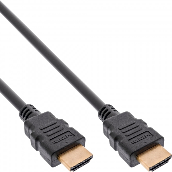 InLine® Zertifiziertes HDMI Kabel, Ultra High Speed HDMI 8K4K, Stecker / Stecker, schwarz / gold, 0,5m von InLine