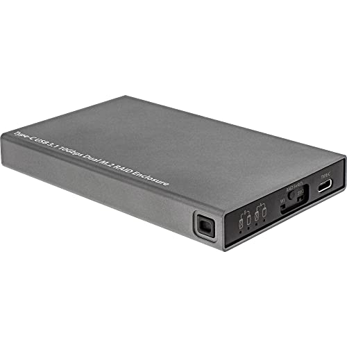 InLine 00031C USB 3.1 Gehäuse für Dual M.2 6G SSD, mit RAID, USB Typ-C Buchse von InLine