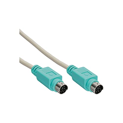 InLine 13332G PS/2 Kabel, Stecker / Stecker, 2m PC 99, Farbe Grün von InLine