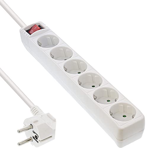 InLine 16465S Steckdosenleiste, 6-fach Schutzkontakt, mit Schalter, 5m, weiß InLine 16465S Steckdosenleiste, 6-fach Schutzkontakt, mit Schalter, 5m, weiß von InLine