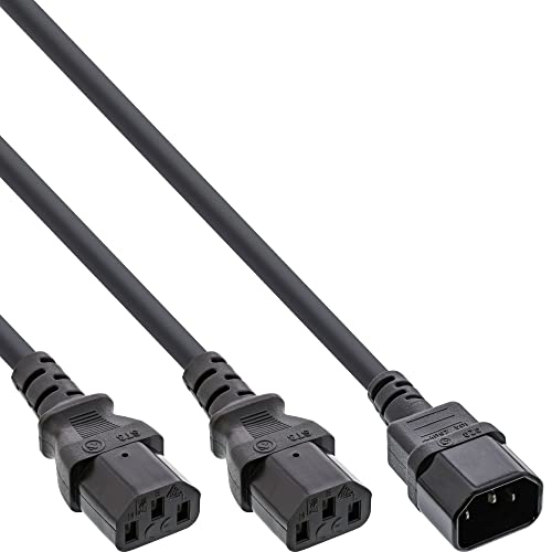 InLine 16633 Netz-Y-Kabel, Kaltgeräte, 1x IEC-C14 auf 2x IEC-C13, 1,8m InLine 16633 Netz-Y-Kabel, Kaltgeräte, 1x IEC-C14 auf 2x IEC-C13, 1,8m von InLine