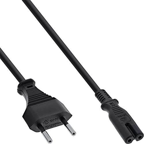 InLine 16654Q Netzkabel, Netzstecker CEE7/16 Schweiz auf Euro 8 C7 Stecker, schwarz, 1,8m InLine 16654Q Netzkabel, Netzstecker CEE7/16 Schweiz auf Euro 8 C7 Stecker, schwarz, 1,8m von InLine