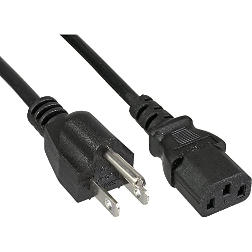 InLine 16655V Netzkabel, Netzstecker USA auf Kaltgerätestecker C13, 5m von InLine