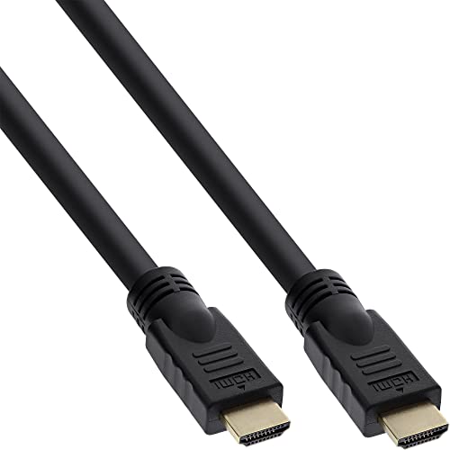 InLine 17010P HDMI Kabel, HDMI-High Speed mit Ethernet, Stecker / Stecker, schwarz / gold, 10m von InLine