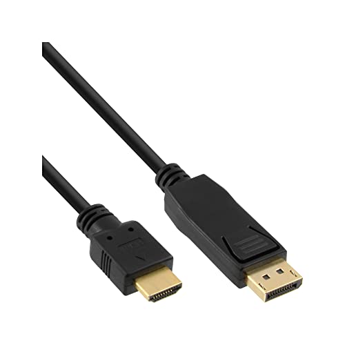 InLine 17187 DisplayPort zu HDMI Konverter Kabel, schwarz, 0,3m von InLine