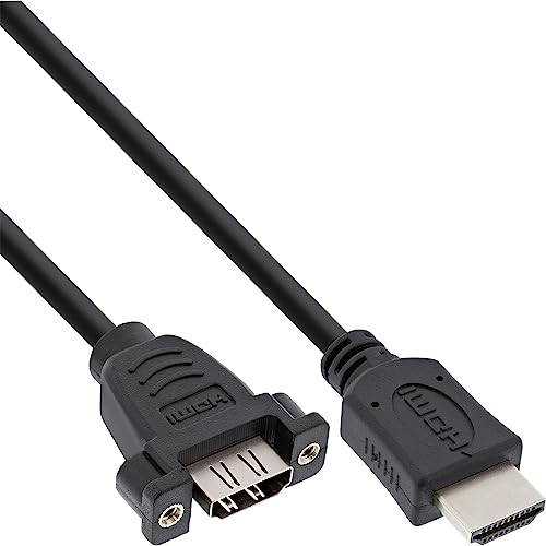 InLine 17500B HDMI 4K2K Adapterkabel zum Einbau, HDMI A Stecker/Buchse, 0,6m von InLine