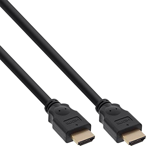 InLine 17602P HDMI Kabel, HDMI-High Speed, Stecker / Stecker, verg. Kontakte, schwarz, 2m von InLine