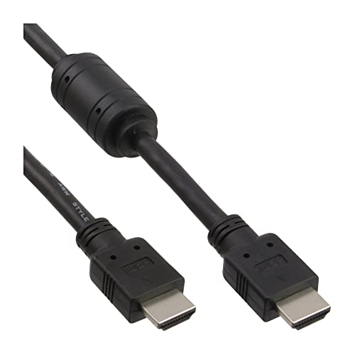 InLine 17621 HDMI Kabel, HDMI-High Speed, Stecker / Stecker, schwarz, mit Ferrit, 1m von InLine