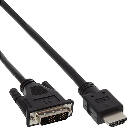 InLine 17662E HDMI-DVI Adapterkabel, HDMI Stecker auf DVI 18+1 Stecker, 2m von InLine