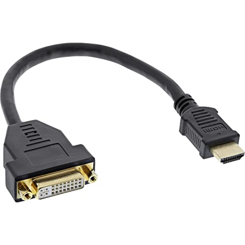 InLine 17670I HDMI-DVI Adapterkabel, HDMI Stecker auf DVI Buchse, 0,2m von InLine