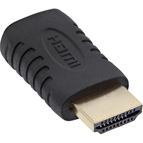 InLine 17691G HDMI Adapter, HDMI A Stecker auf Mini HDMI C Buchse, 4K2K kompatibel, vergoldete Kontakte von InLine