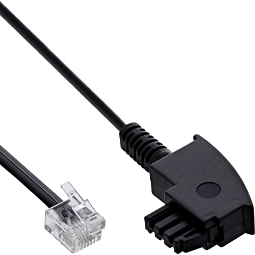 InLine 18602 TAE-F Kabel für DSL Splitter, TAE-F Stecker an Western 6/2 DEC Stecker, 2m von InLine