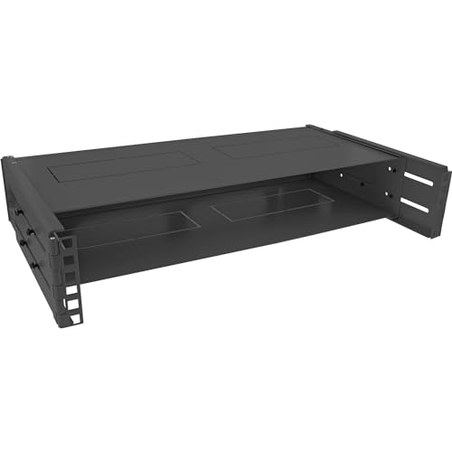 InLine 19" Rack zur Wandmontage, 2HE, 24-40cm Tiefe, mit Abdeckung, schwarz von InLine