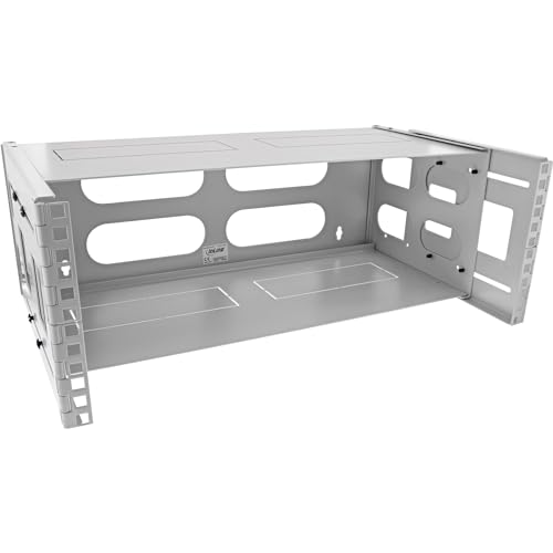 InLine 19" Rack zur Wandmontage, 4HE, 24-40cm Tiefe, mit Abdeckung, Grau von InLine