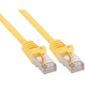 InLine 1m Cat.5e F/UTP Netzwerkkabel Gelb – Netzwerkkabel (1 m, RJ-45, RJ-45, Gelb) von InLine