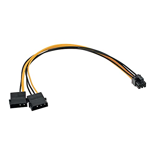InLine 26628 Stromadapter intern, 2x 4pol zu 6pol für PCIe (PCI-Express) Grafikkarten, 0,3m von InLine