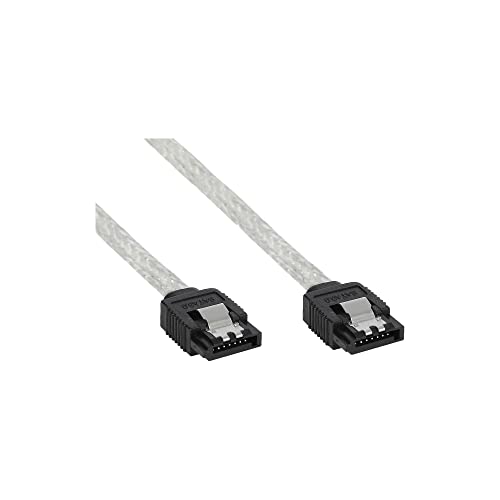 InLine 27303R SATA 6Gb/s Kabel rund, mit Lasche, 0,3m von InLine