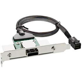 InLine 27656B SAS HD Slotblech PCI + 50p Centr., mit Kabel, ext. SFF-8088 auf int. SFF-8643, 0,5m von InLine