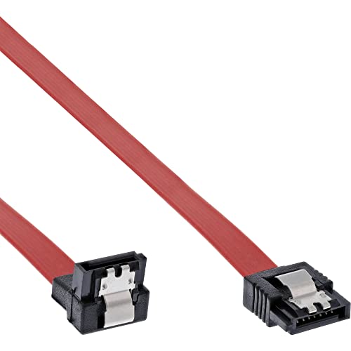 InLine 27705V SATA Anschlusskabel abgewinkelt, mit Sicherheitslasche, 0,5m von InLine