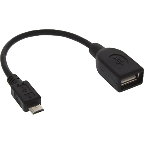 InLine 31606 Micro-USB OTG Adapterkabel, Micro-B Stecker an USB A Buchse, 0,1m von InLine