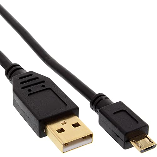 InLine 31705P Micro-USB 2.0 Kabel, USB-A Stecker an Micro-B Stecker, vergoldete Kontakte, 0,5m von InLine