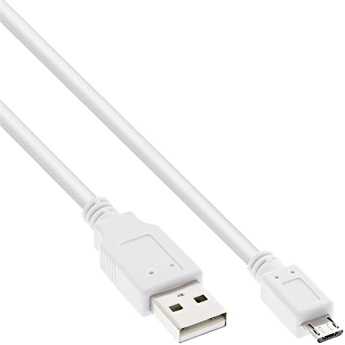 InLine 31720W Micro-USB 2.0 Kabel, USB-A Stecker an Micro-B Stecker, weiß, 2m von InLine