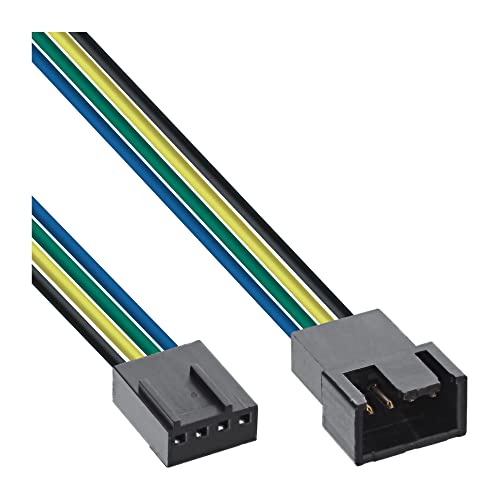 InLine 33328A Lüfterkabel Verlängerung PWM, 4pol Molex Stecker / Buchse, 0,3m von InLine