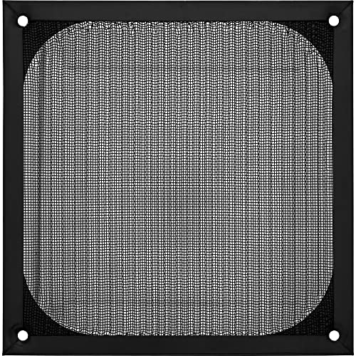 InLine 33372S Lüftergitter, Aluminium Filter, 140x140mm, schwarz von InLine