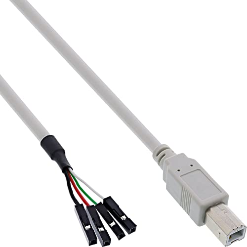 InLine 33440D USB 2.0 Anschlusskabel, Stecker B auf Pfostenanschluss, 0,4m von InLine