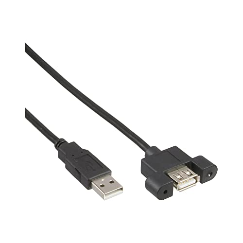 InLine 33440E USB 2.0 Anschlusskabel, Stecker A auf Einbaubuchse A, 0,6m von InLine