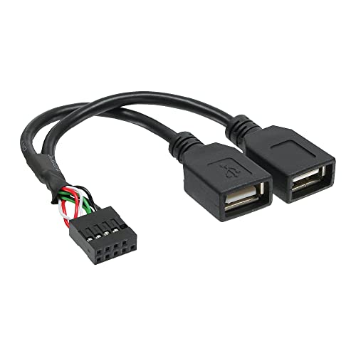 InLine 33440M USB 2.0 Adapterkabel, 2x Buchse A auf Pfostenanschluss, 1 Stück von InLine