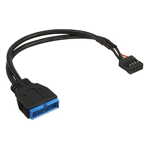 InLine 33449I USB 2.0 zu 3.0 Adapterkabel intern, USB 2.0 Mainboard auf USB 3.0 intern, 0,15m von InLine